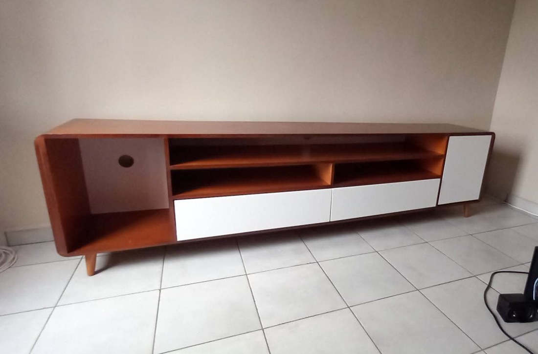 Custom TV unit made by Teezet Woodworks in Mbabane